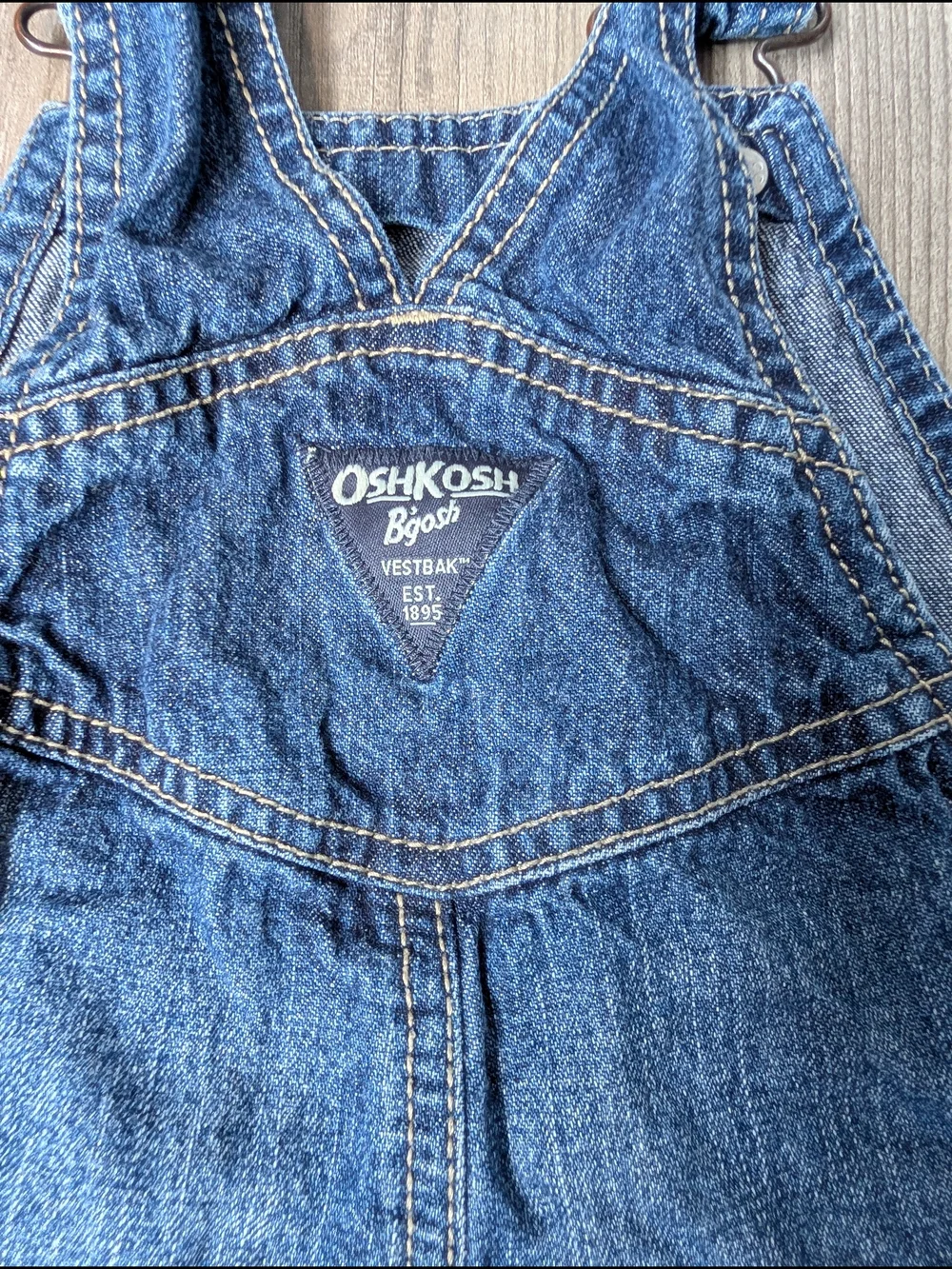 OshKosh‎ B'gosh Denim Overalls Logo Bib Cargo Pocket Toddler Size 2T